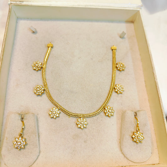 Regal floral necklace set