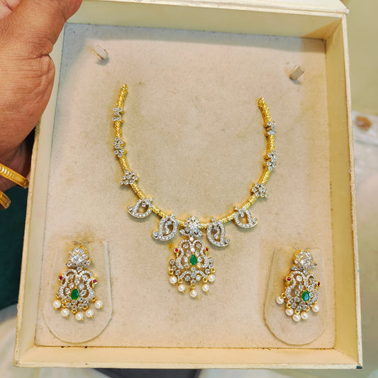 Gj polish mango Kanti necklace set