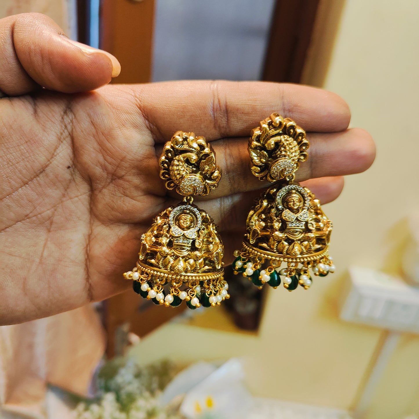 Divine lakshmi peacock antique haram