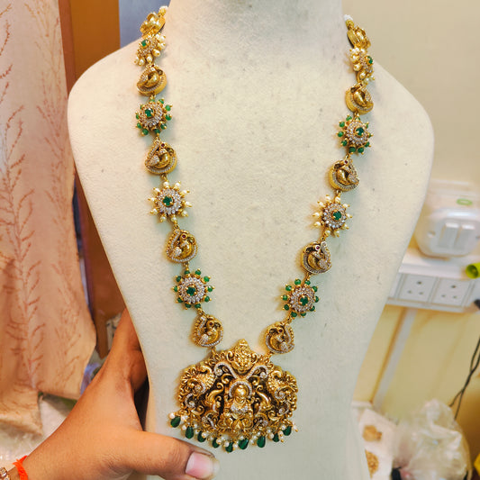 Divine lakshmi peacock antique haram