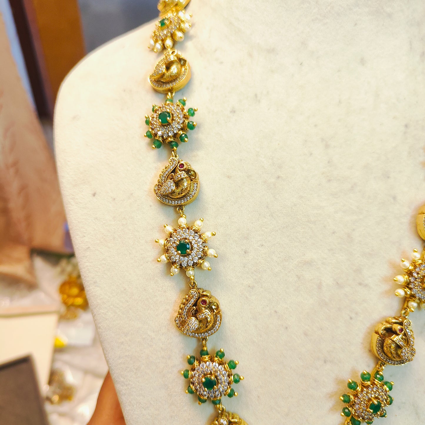 Divine lakshmi peacock antique haram