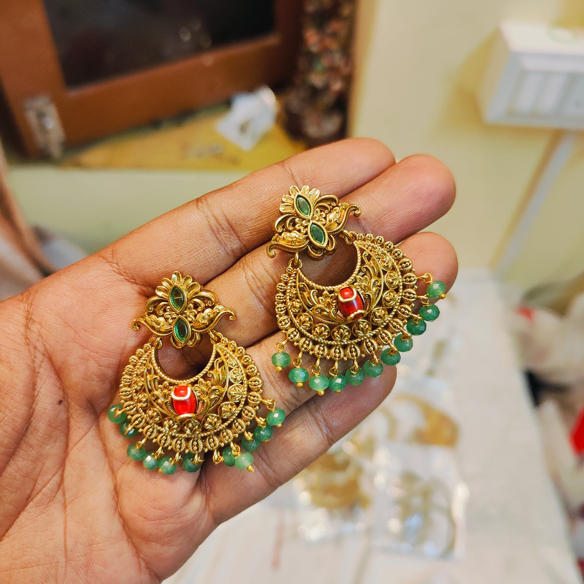 Antique chandbali earrings1
