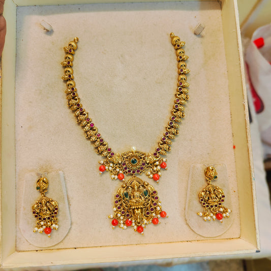 Divine antique lakshmi necklace set