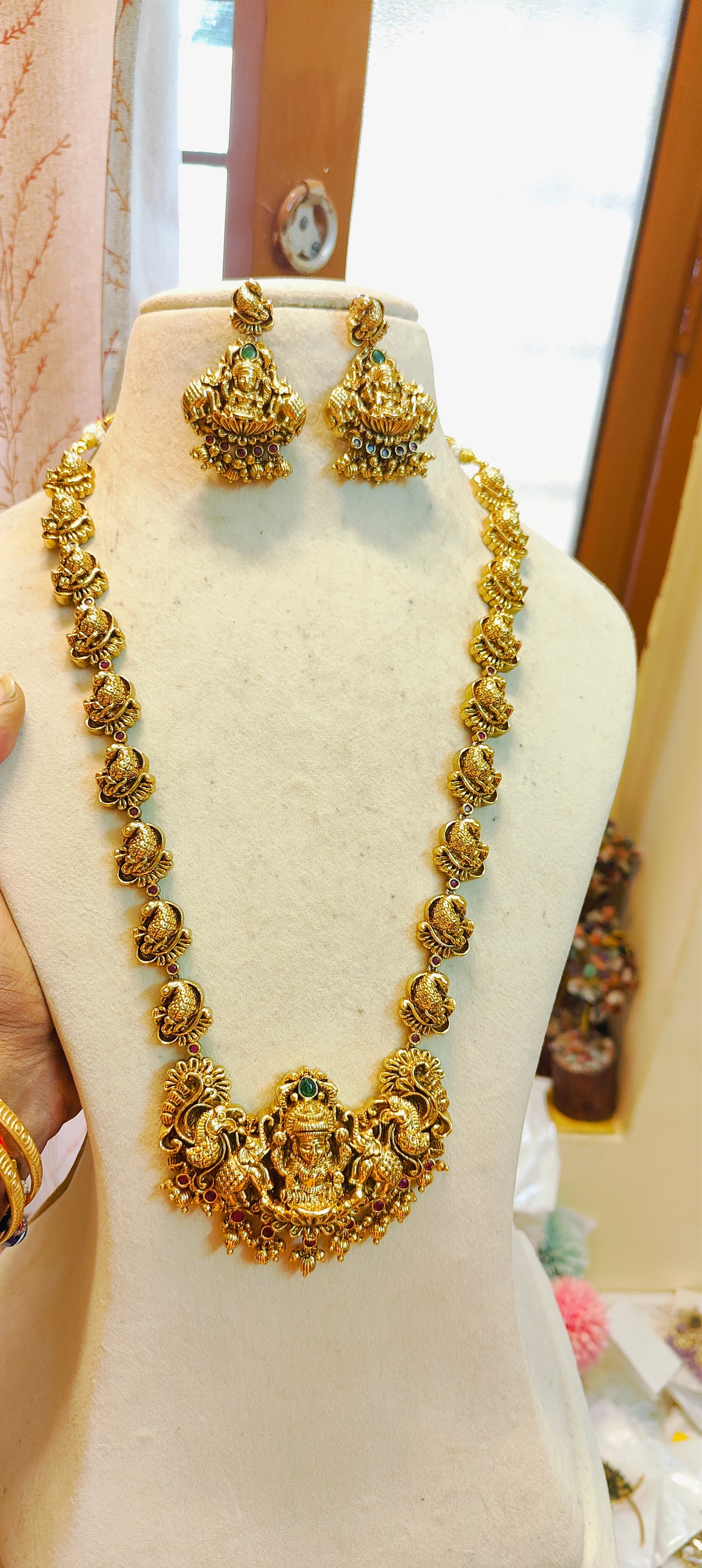 Traditional peacock lakshmi temple haram