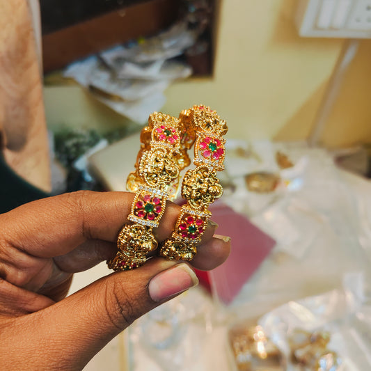 Divine lakshmi ruby stones bangles