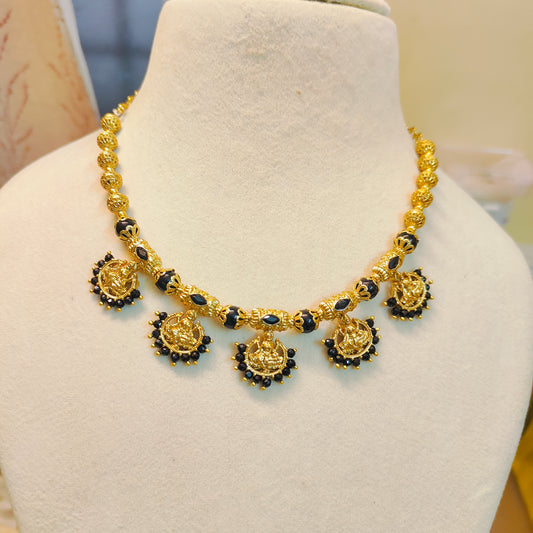 Gold antique Lakshmi necklace