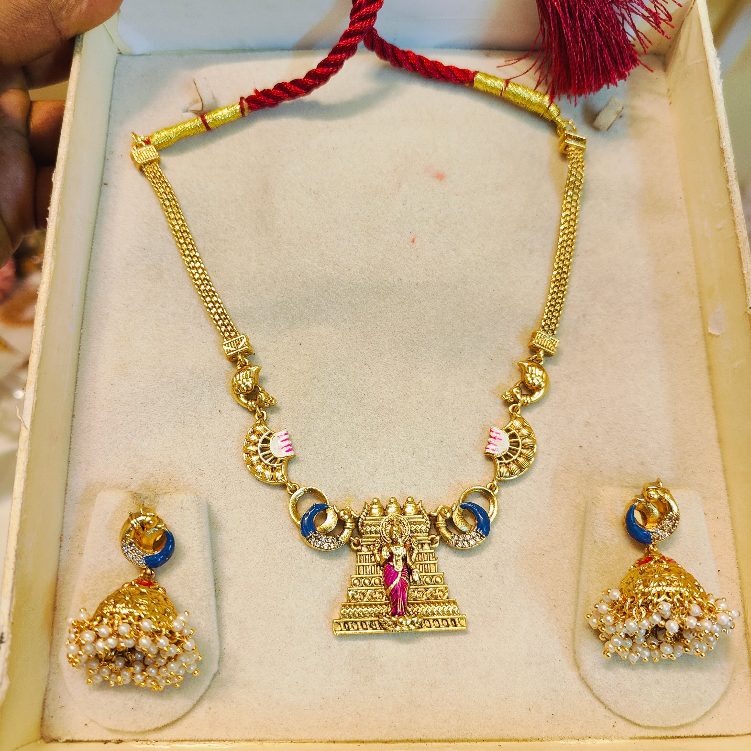 Lakshmi Temple Design Necklace set