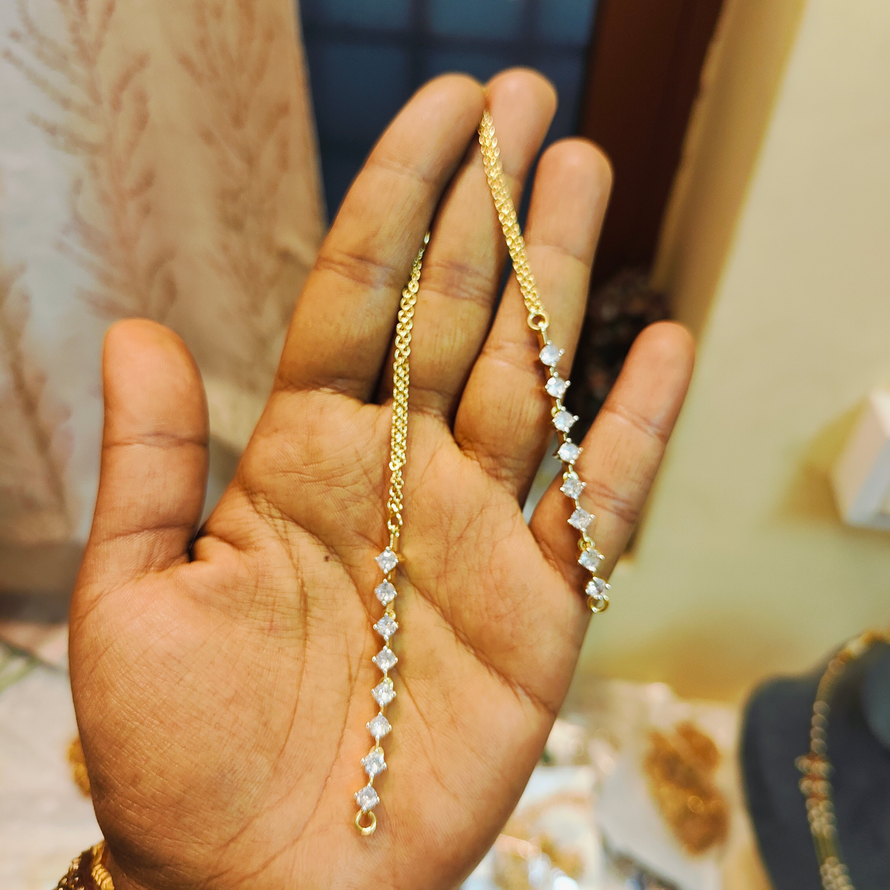 Classic Cz Diamond Look Earchain