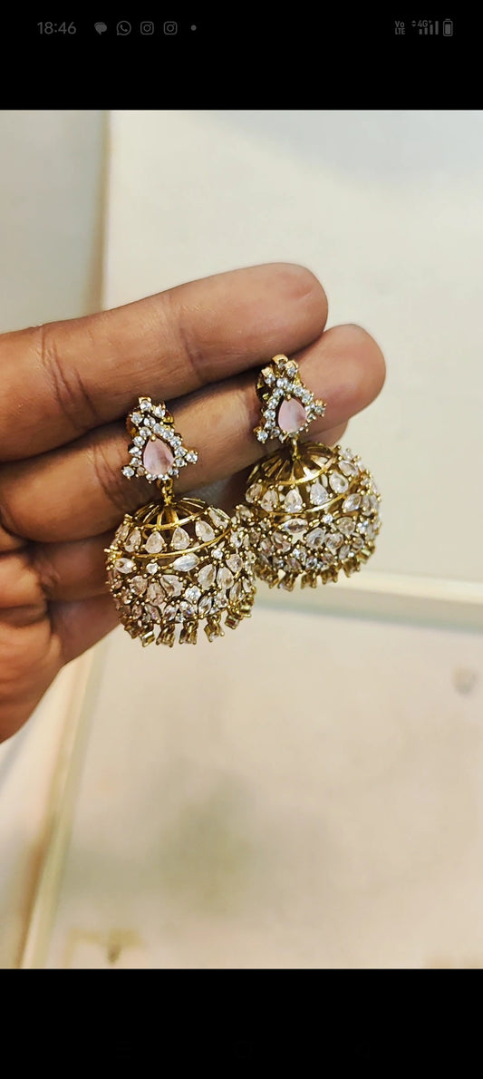 Victoria jadau finish jhumka premium quality