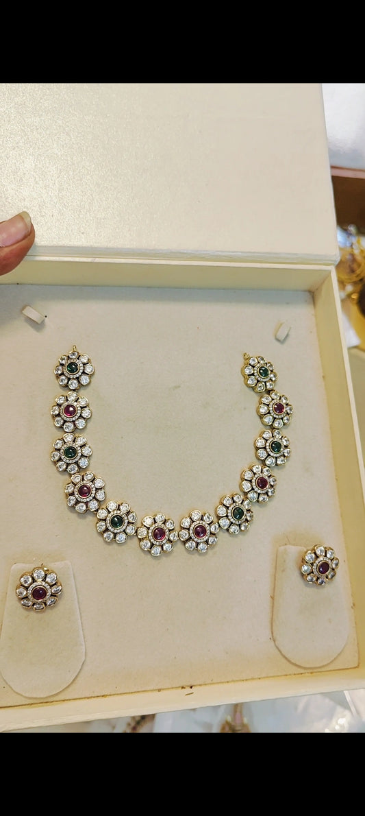 Victoria jadau kundan neckset premium quality