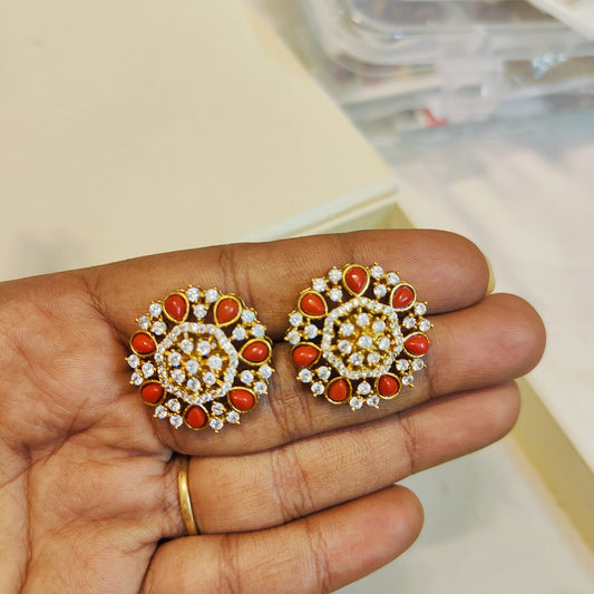 Diamond replica pagadam earrings