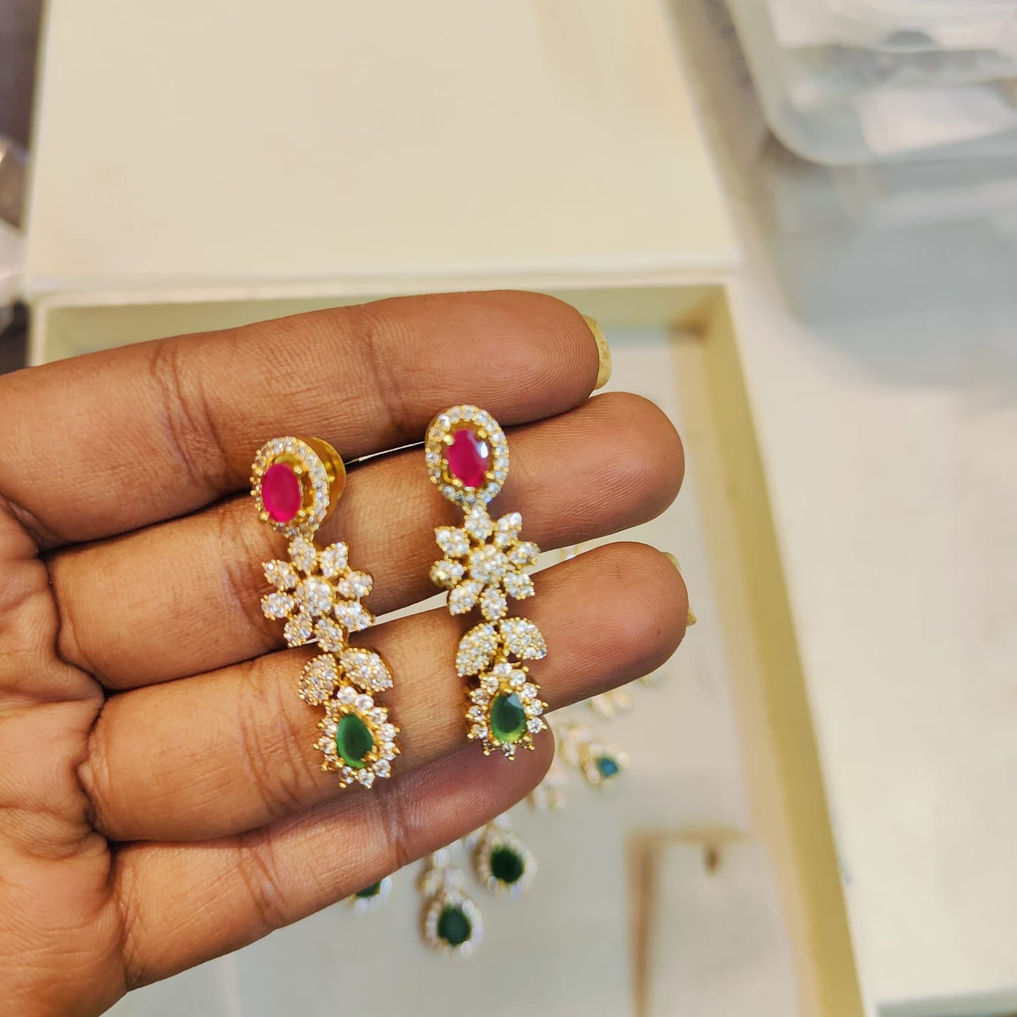 AD stone necklace set premium quality