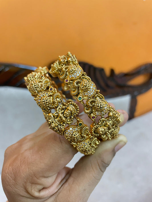 Gold nakshi bangles premium quality