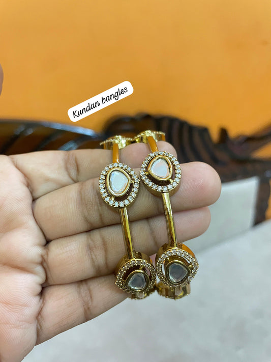 Jadau kundan bangles premium quality