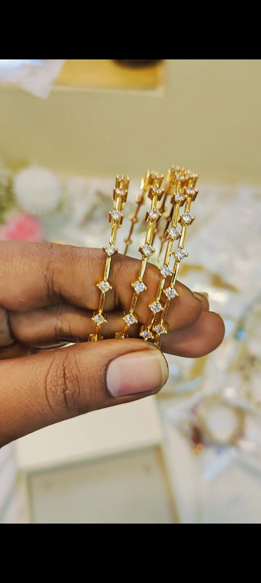 Diamond replica AD stone bangles premium quality
