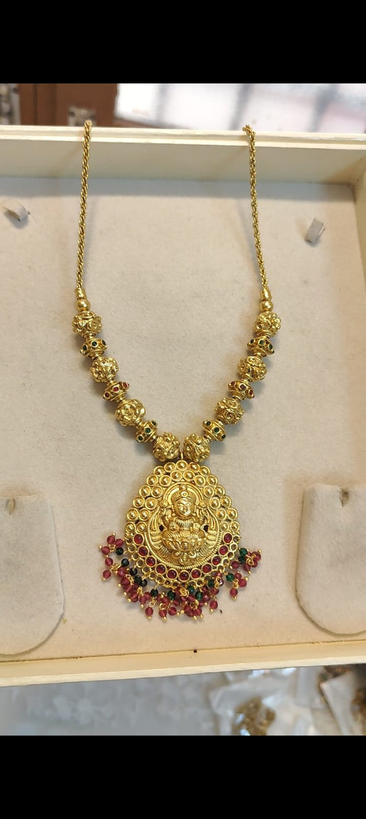 Gold antique nakshi finish chain