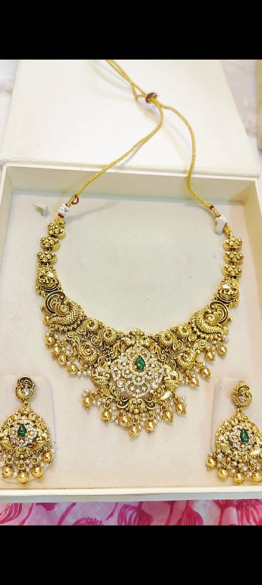 Top seller in bridal necklace set  nakshi finish premium quality