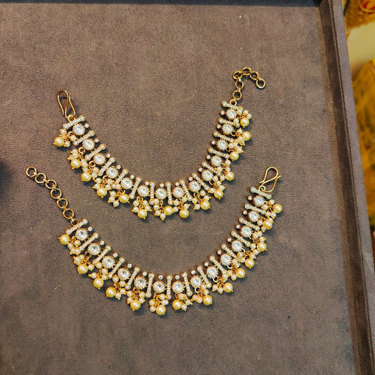 Moissanite Victoria jadau earchain