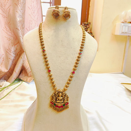 Antique brass made lakshmi haram
