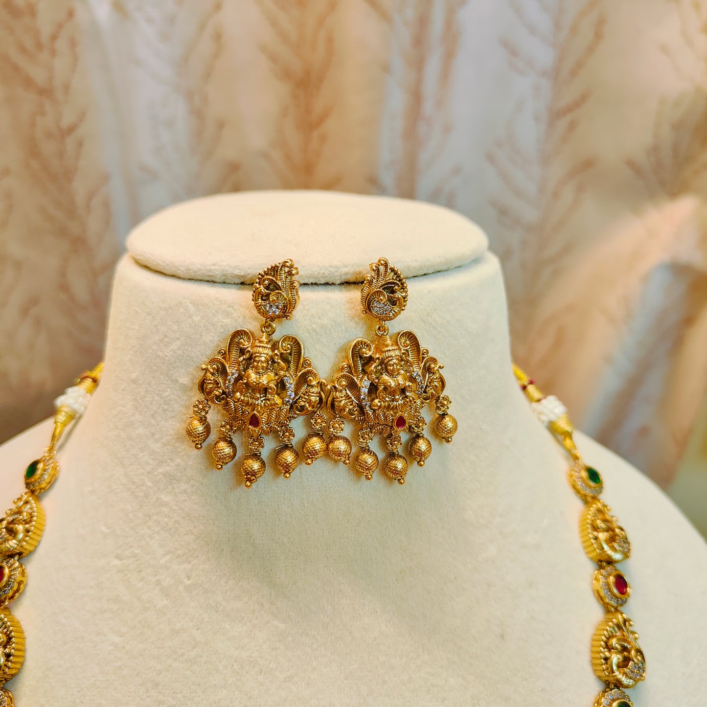 Timeless Gold antique finish Cz stone haram