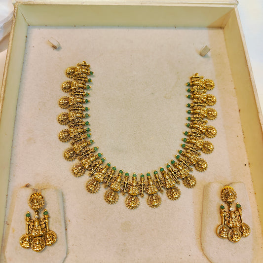 Antique lakshmi necklace set